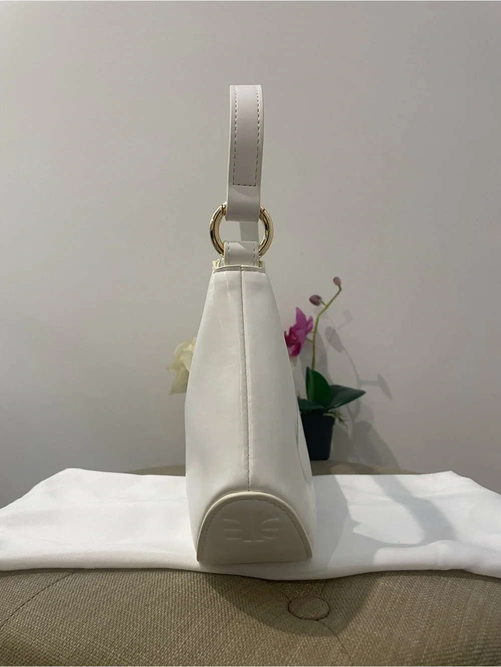 JW PEI White Vegan Leather Shoulder Bag